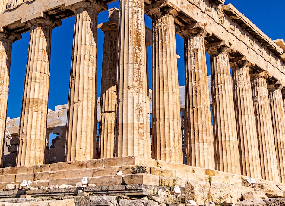 Greek Acropolis Picture of Stone Columns